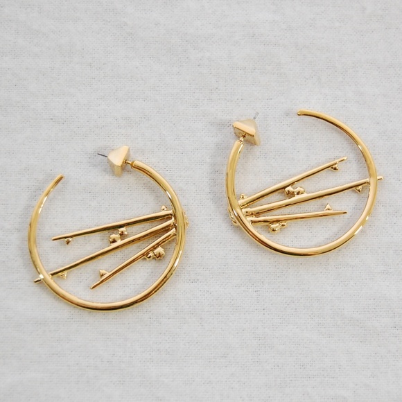 SOLD -- NWOT: Alexis Bittar Crystal Spike Hoops - Picture 5 of 8